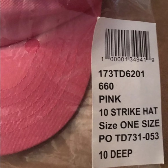 10.Deep 10 strike Dad hat pink - Picture 7 of 7